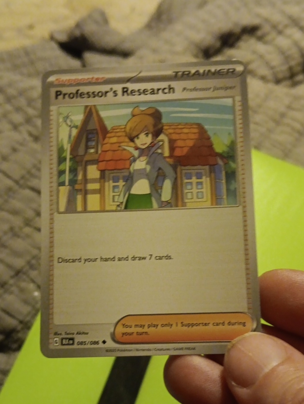 Pokemon Professor's Research Trainer Card - White, Green, Orange